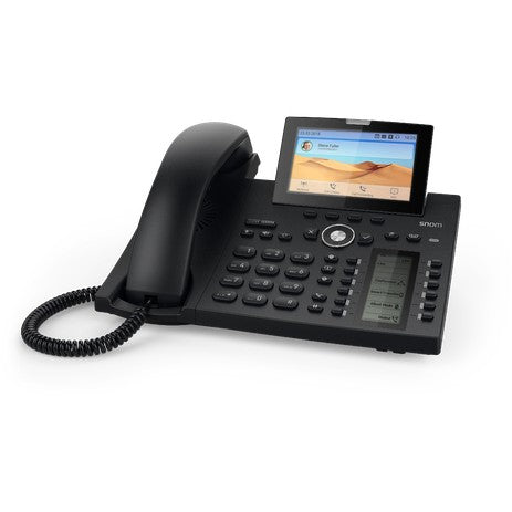Snom D385. IP telefon. Crni. Žični telefon. Montaža za sto/zid. U opsegu. Izvan opsega. SIP informacije. 12 linija.