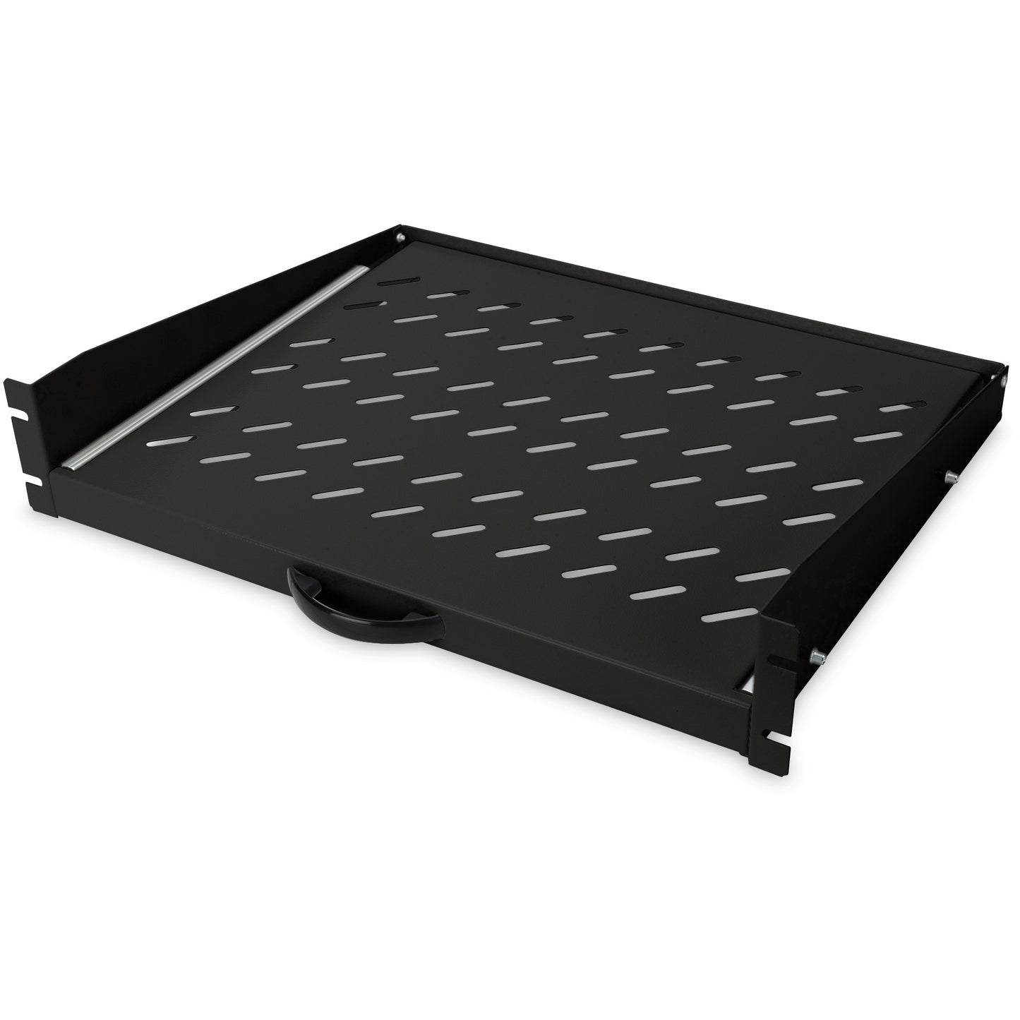 Digitus izvlačna polica za trajnu ugradnju na prednje montažne šine od 483 mm (19"). Polica. Čelik. Crna. 1 komad. 3,5 kg