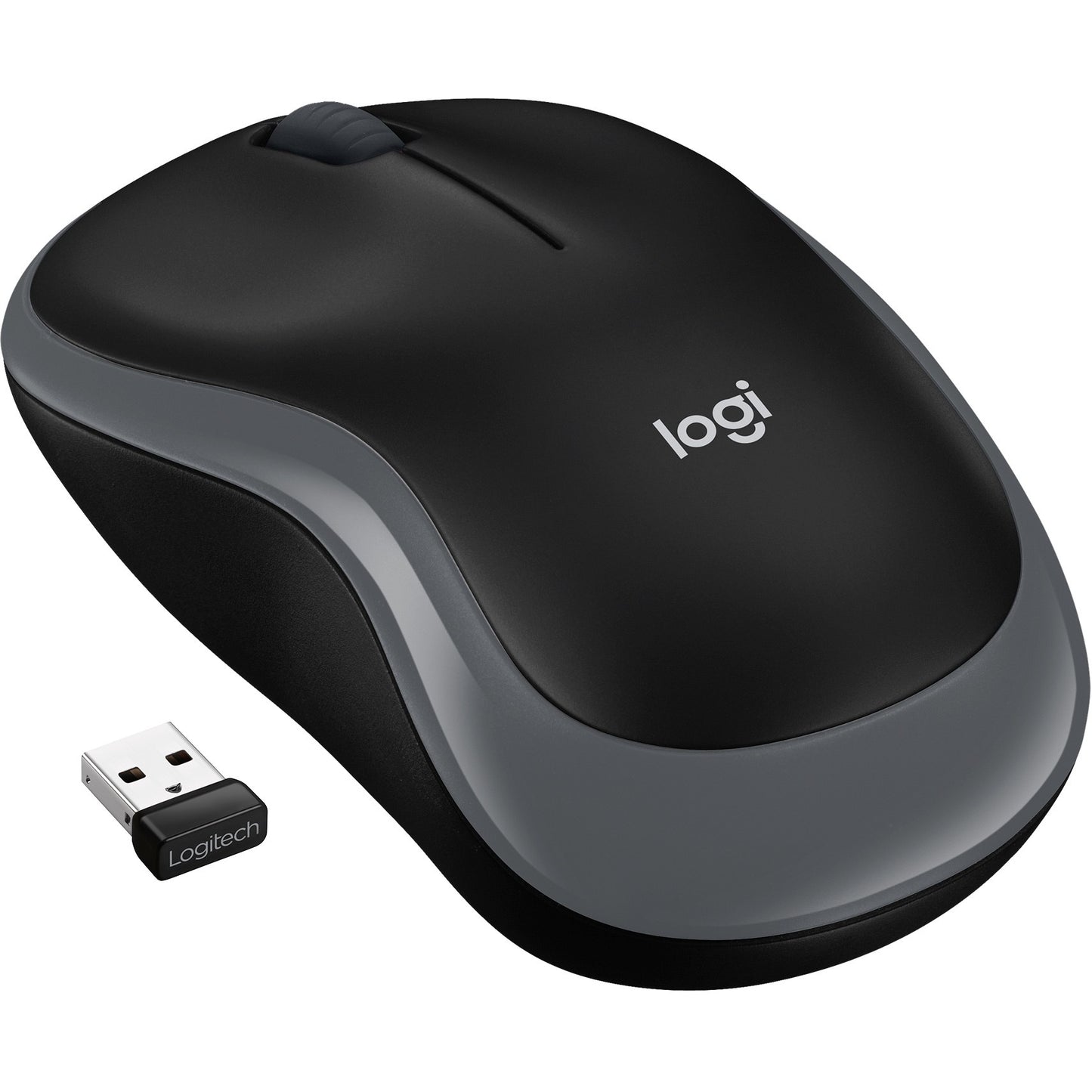 Logitech M185. Ambidekstralni. Optički. RF bežični. 1000 DPI. Siva.