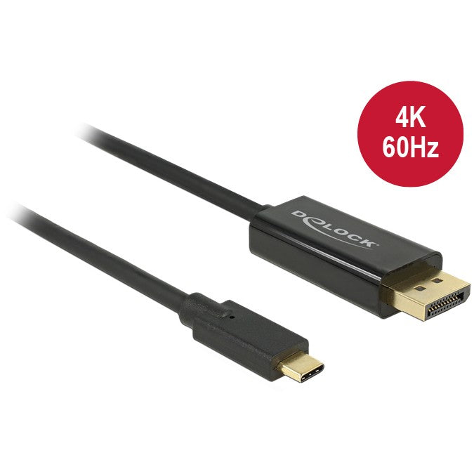 DeLOCK 85256. 2 m. USB Type-C. DisplayPort. Muški. Muški. Zlatni
