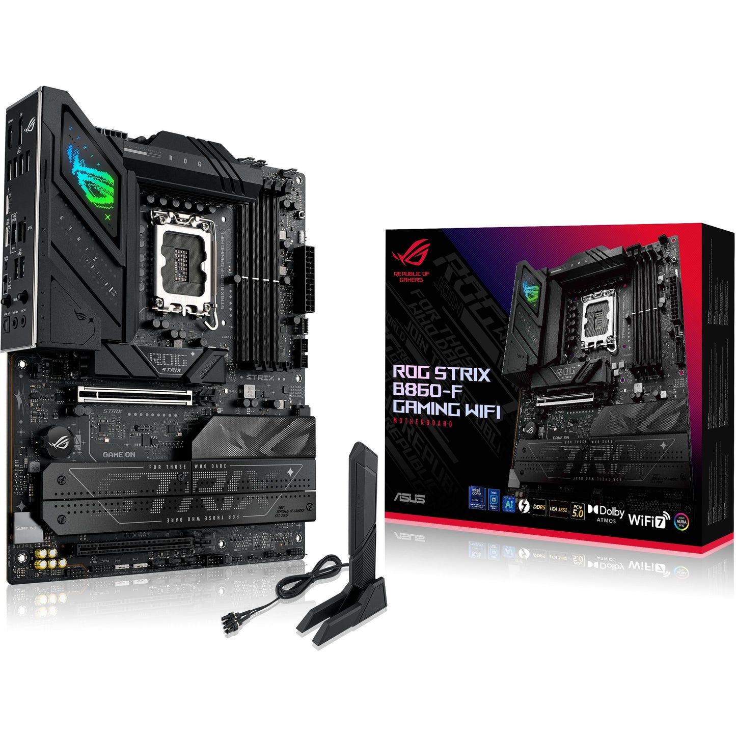 ASUS ROG STRIX B860-F GAMING WIFI. Intel. LGA 1851 (Socket V1). Intel Core Ultra (Serija 2). DDR5 SDRAM. 256GB. DIMM