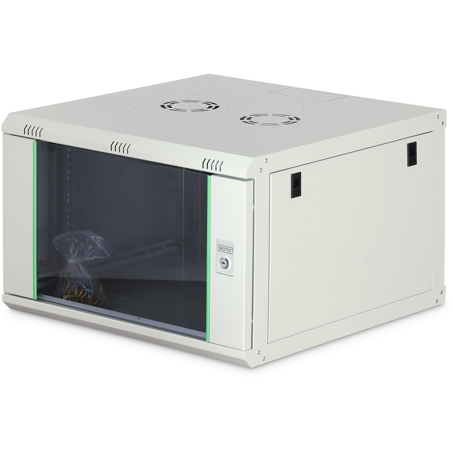 Digitus Dynamic Basic Series zidno kućište - 600x600 mm (ŠxV). Zidna polica. 7U. 60 kg. Može se zaključati. Siva.