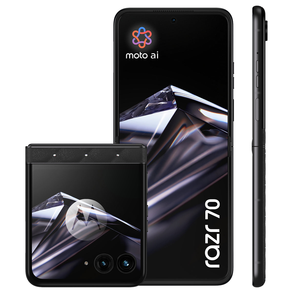 Motorola Razr 70 8RAM 256 GB swarovski: 17,5cm/9,22cm, 120Hz/90Hz AMOLED; 50MP, 50MP, 30MP; MediaTek Dimensity 7450X - komb