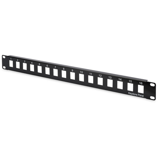 Digitus modularna patch ploča. 16-portna. Crna. SPCC. Montaža u rack. 1U. 43 mm. 48,5 cm.