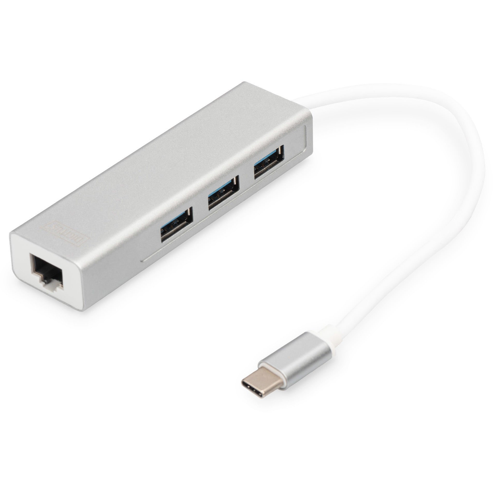 Digitus USB Type-C™ 3-portni hub + Gigabit Ethernet. USB 3.2 Gen 1 (3.1 Gen 1) Type-C. IEEE 802.3. IEEE 802.3ab. IEEE 802.3u. Siva. Bijela. USB 3.2 Gen 1 (3.1 Gen 1) Type-A. Kina. USB.