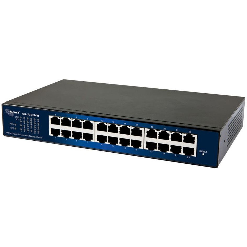 ALLNET ALL-SG8324M. Upravljani. Sloj 2. Gigabit Ethernet (10/100/1000). Puni dupleks. Montaža u rack.