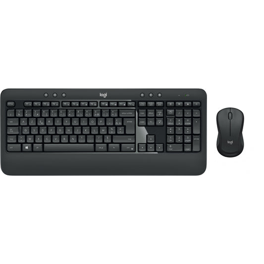 Logitech 920-008678. Bežični. RF bežični. Membranski prekidač. AZERTY. Crna. Bijela. Miš uključen.