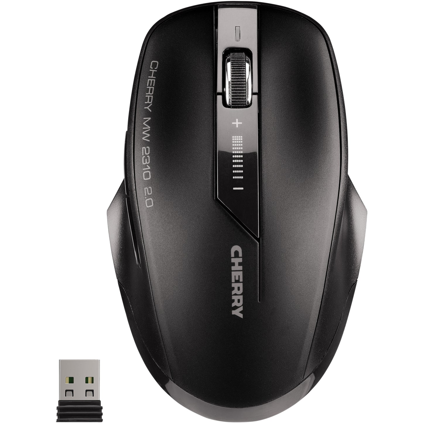 CHERRY MW 2310 2.0 bežični miš. Crni. USB. Za dekstre/ruke. Optički. RF bežični. 2400 DPI. Crni.