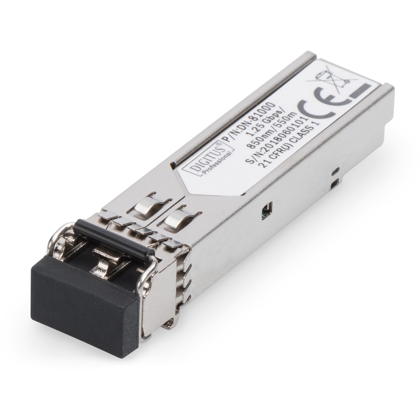 Digitus mini GBIC (SFP) modul. 1,25 Gbps. 0,55 km. Optička vlakna. SFP. LC. 50/125 µm. SX. 500 m