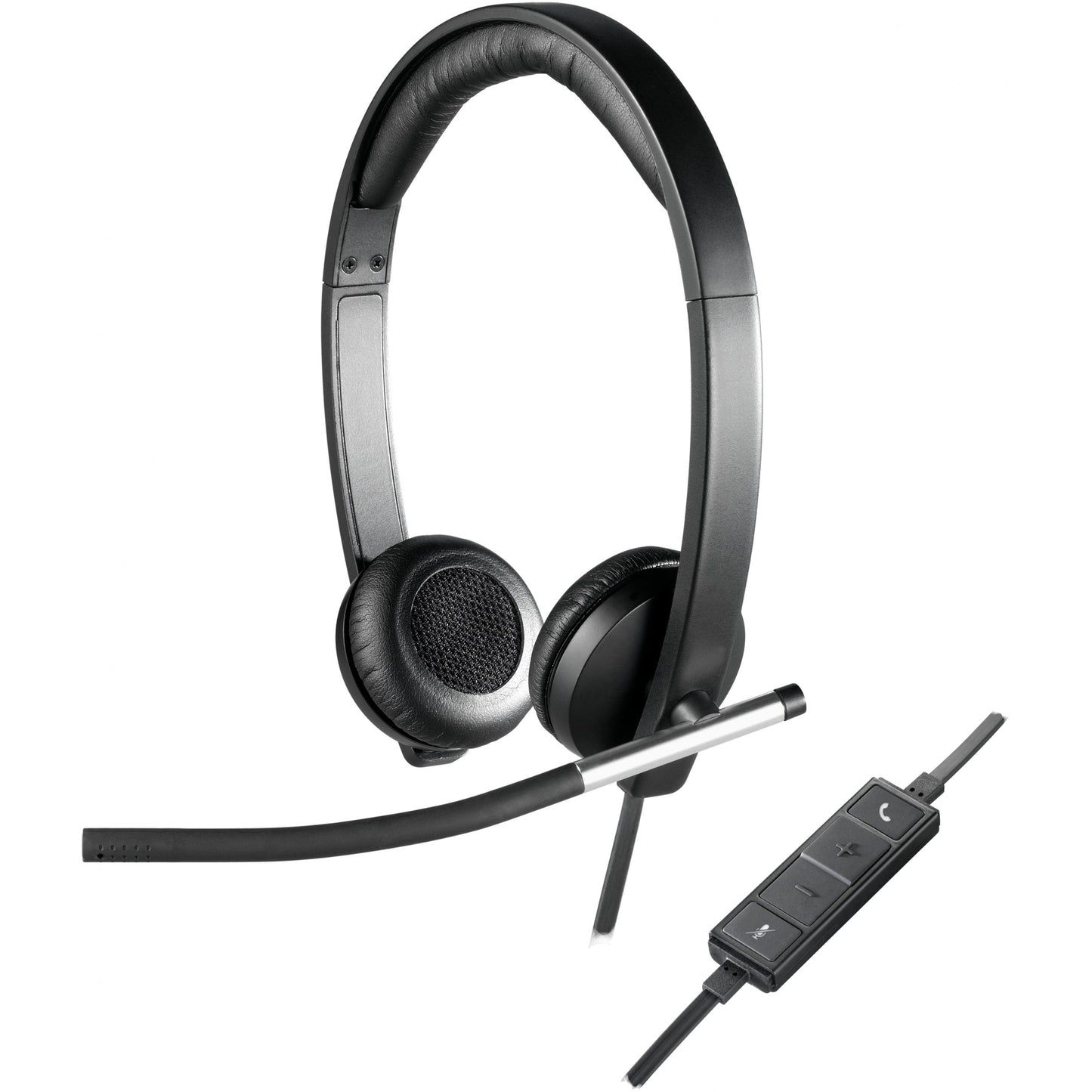 Logitech 981-000519. Žični. Kancelarijski/Pozivni centar. 50 - 10000 Hz. 120 g. Slušalice. Crna. Srebrne.