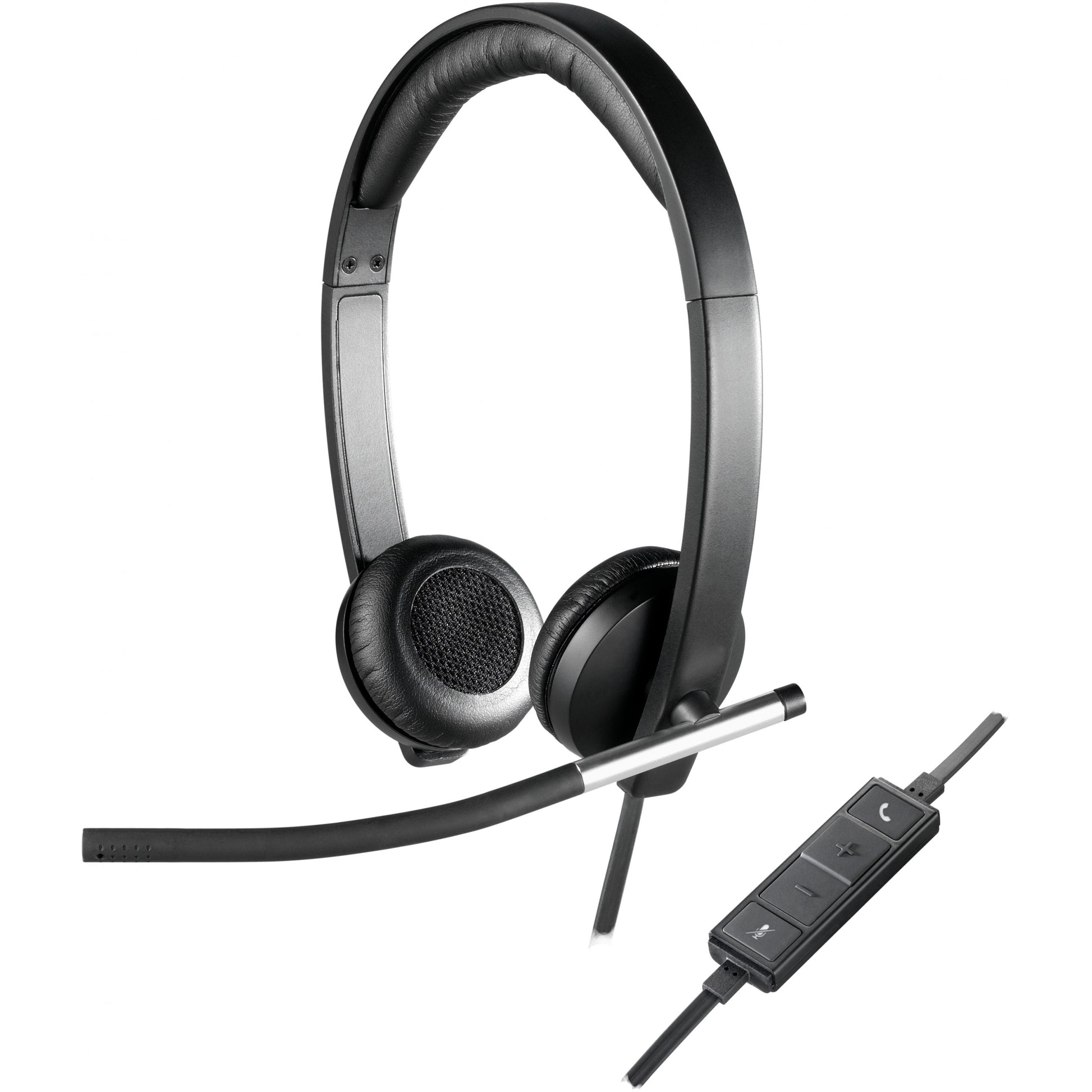 Logitech 981-000519. Žični. Kancelarijski/Pozivni centar. 50 - 10000 Hz. 120 g. Slušalice. Crna. Srebrne.