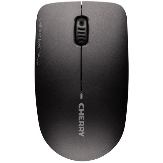 CHERRY MW 2400 bežični miš. Crni. USB. Za dekstre/ruke. Optički. RF bežični. 1200 DPI. Crni.