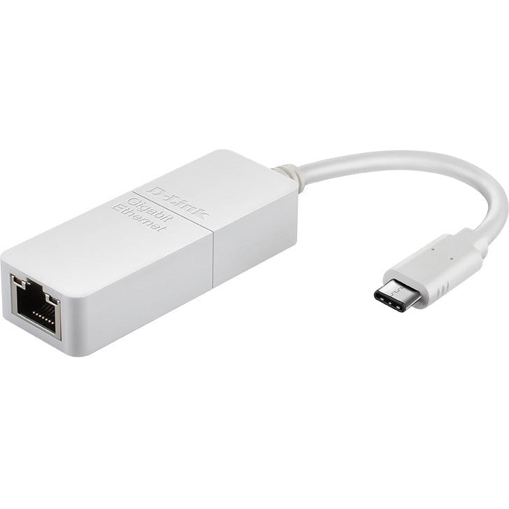 D-Link DUB-E130. Žični. USB tip-C. Ethernet. 1000 Mbps. Bijeli.