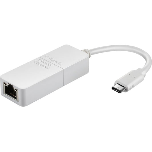 D-Link DUB-E130. Žični. USB tip-C. Ethernet. 1000 Mbps. Bijeli.