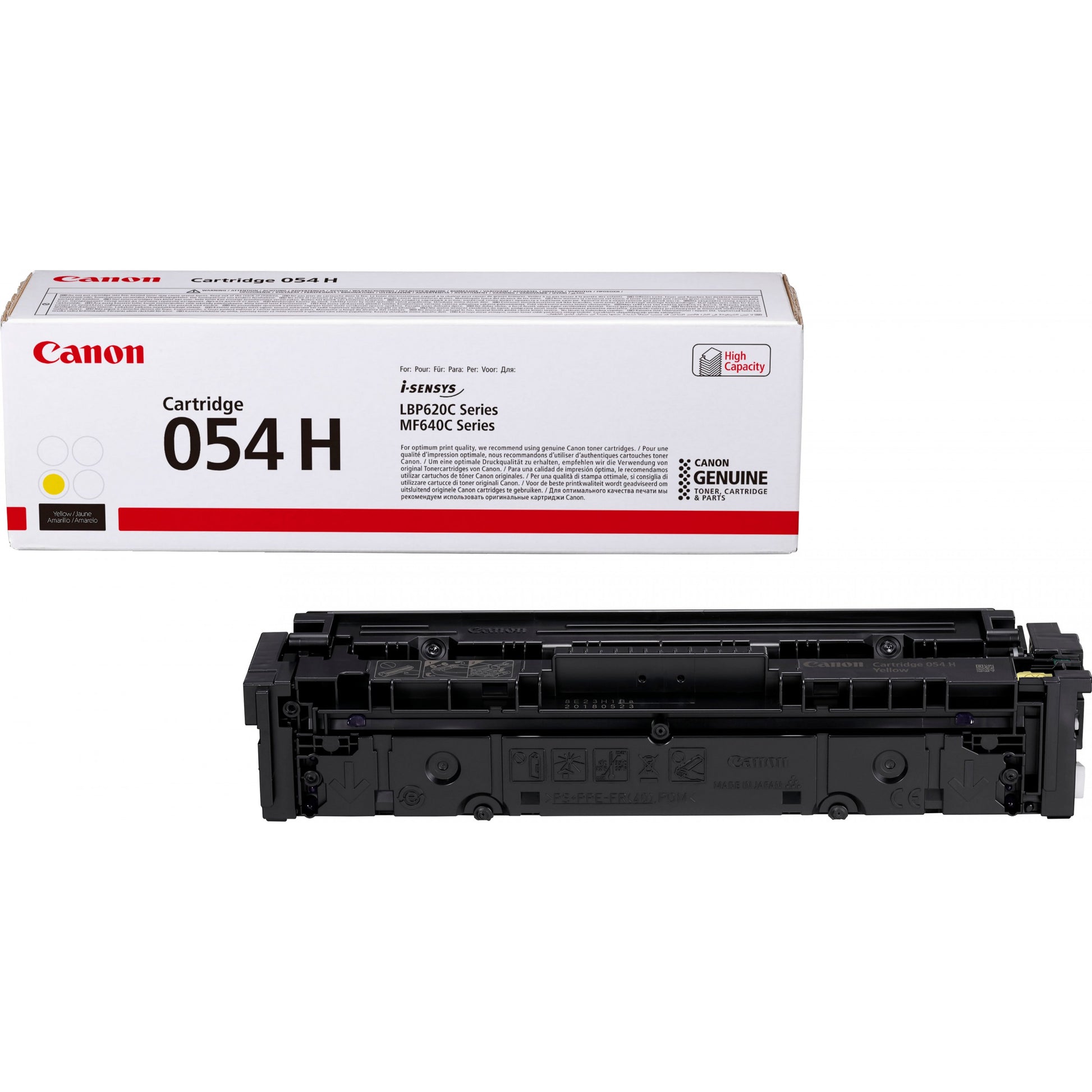 Canon 054 H toner kaseta visokog kapaciteta. Žuta. 2300 stranica. Žuta. 1 komad.