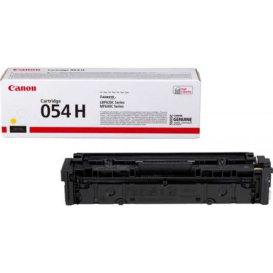 Canon 054 H toner kaseta visokog kapaciteta. Žuta. 2300 stranica. Žuta. 1 komad.