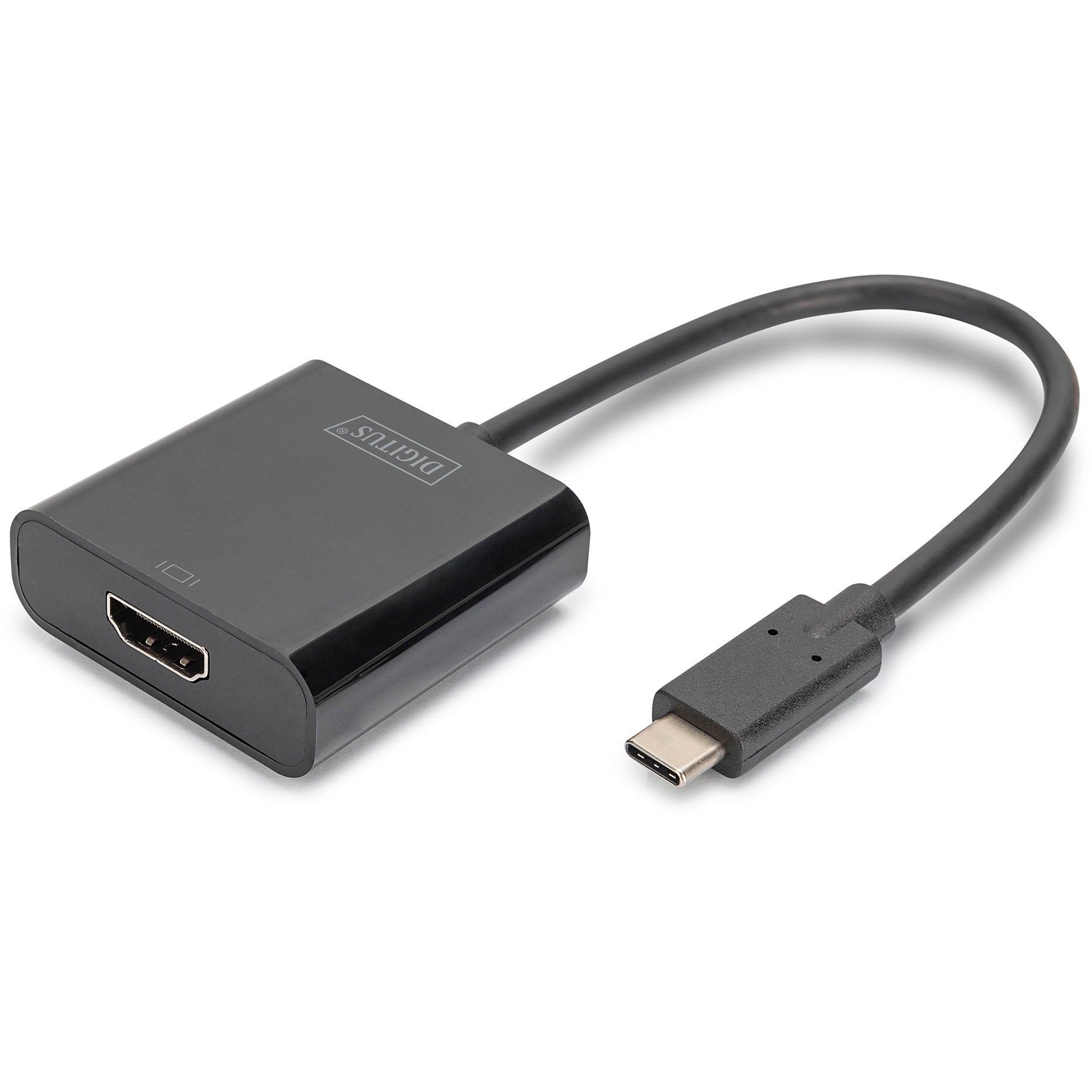 Digitus USB-C 3.2 Gen 1 na HDMI grafički adapter. Crni. 45 mm. 45 mm. 15 mm. 20 g. 100 mm