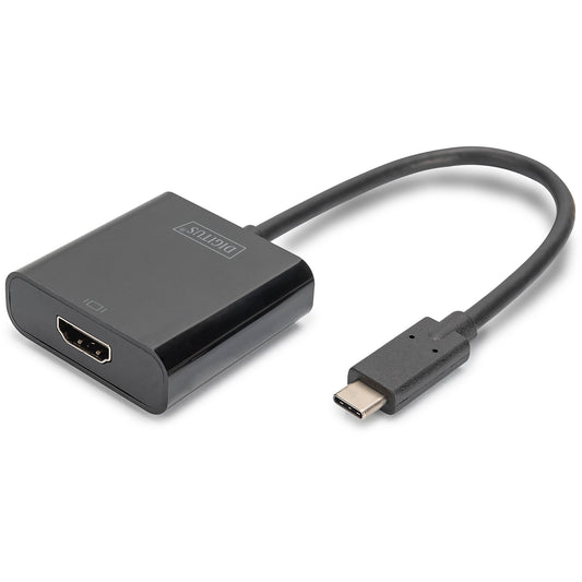 Digitus USB-C 3.2 Gen 1 na HDMI grafički adapter. Crni. 45 mm. 45 mm. 15 mm. 20 g. 100 mm
