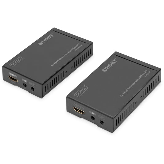 Digitus 4K HDMI Extender Set. HDBaseT™. 4K/30Hz. 70 m. 4096 x 2160 piksela. AV predajnik i prijemnik. 40 m. 3D. Crni. HDCP.