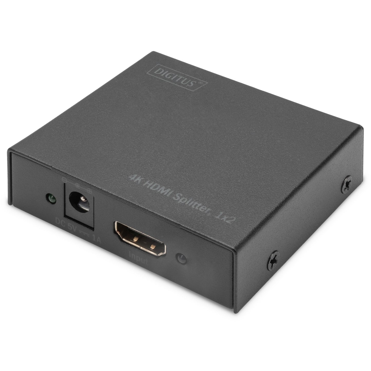 Digitus 4K HDMI razdjelnik. 1x2. HDMI. HDMI. 4096 x 2160 piksela. Crni. 36-bitni. 5V