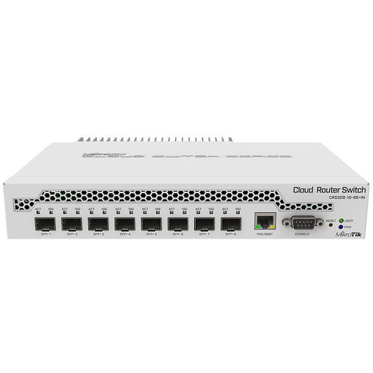 Mikrotik CRS309-1G-8S+. Upravljani. Gigabit Ethernet (10/100/1000). Napajanje preko Etherneta (PoE). Montaža u rack