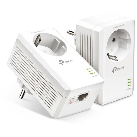 TP-Link AV1000 Gigabit Powerline adapter komplet sa utičnicom. 1000 Mbps. IEEE 1901. IEEE 802.3. IEEE 802.3ab. IEEE 802.3u. Tip E/F. Gigabit Ethernet. 10,100,1000 Mbps. HomePlug AV2