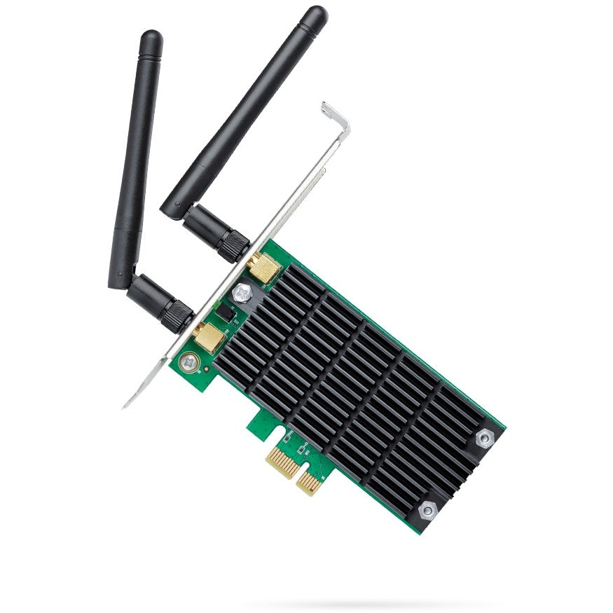 TP-Link AC1200 dvopojasni PCI Express WiFi adapter. Ugrađen. Bežični. PCI Express. WLAN. 867 Mbps. Crni. Zeleni