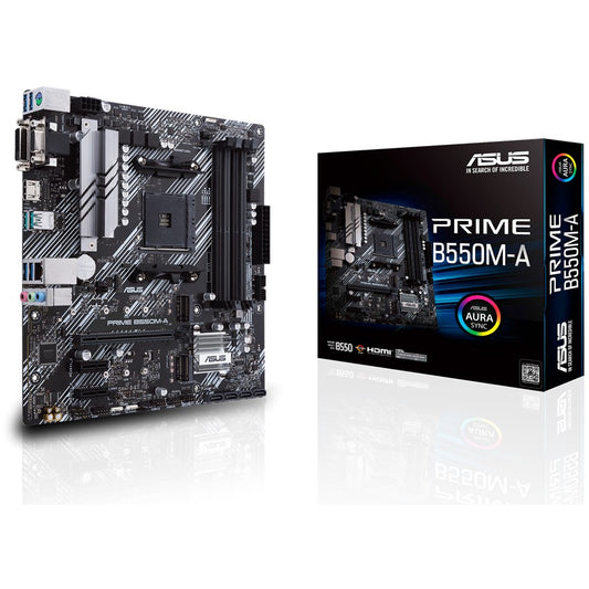 ASUS PRIME B550M-A. AMD. Podnožje AM4. AMD Ryzen 3000 serija. DDR4 SDRAM. 128GB. DIMM