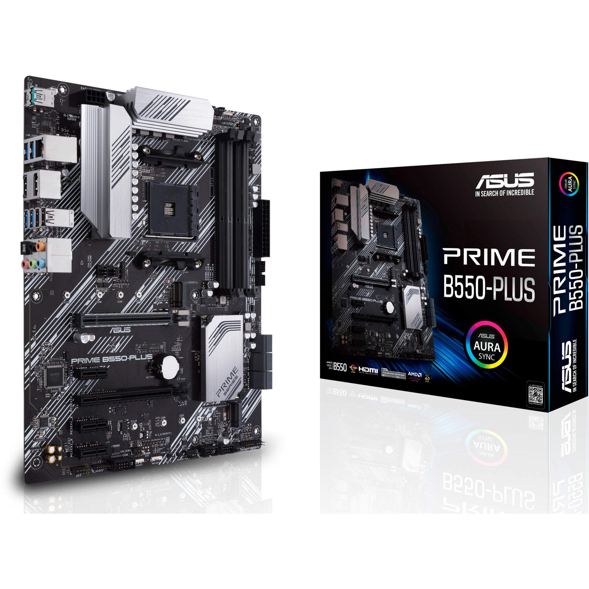 ASUS PRIME B550-PLUS. AMD. Podnožje AM4. AMD Ryzen 3000 serija. Podnožje AM4. DDR4-SDRAM. 128 GB