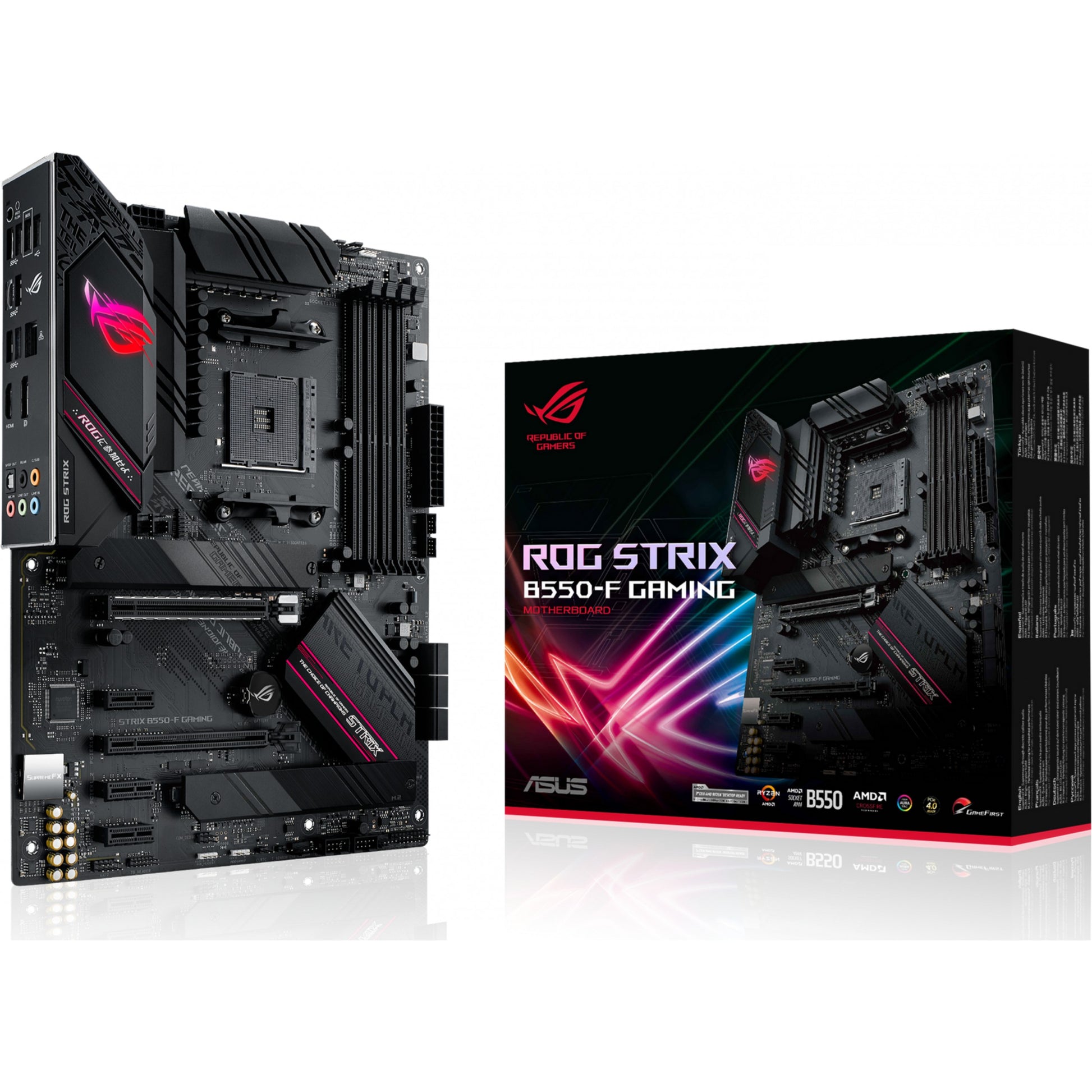 ASUS ROG STRIX B550-F GAMING. AMD. Podnožje AM4. AMD Ryzen 3000 serija. Podnožje AM4. DDR4 SDRAM. 128GB