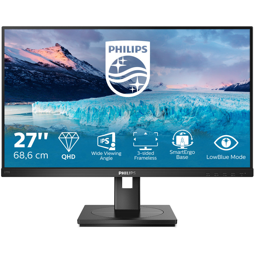 Philips S Line 275S1AE/00. 68,6 cm (27"). 2560 x 1440 piksela. 2K Ultra HD. LCD. 4 ms. Crni.