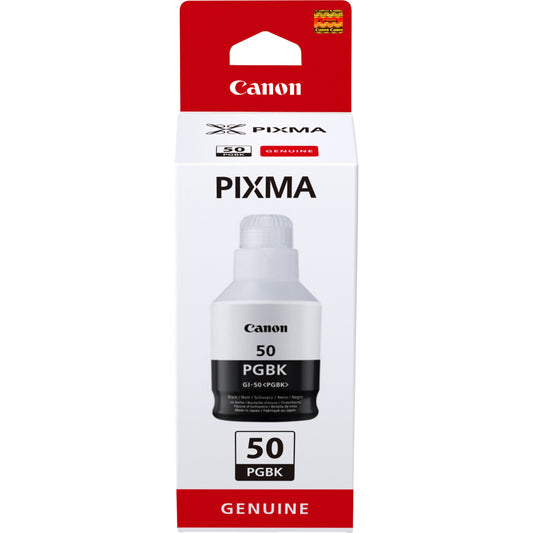 Canon GI-50 PGBK. Visok prinos. Bočica s tintom. Crna. Tinta na bazi pigmenta. 1 komad. 6000 stranica.