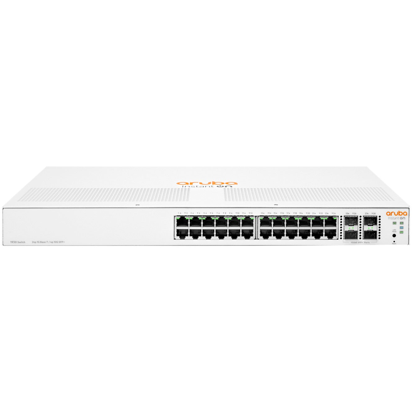 HPE Networking Instant On Switch 24p Gigabit 4p SFP+ 1930. Upravljani. L2+. Gigabit Ethernet (10/100/1000). Puni dupleks. Montaža u rack. 1U