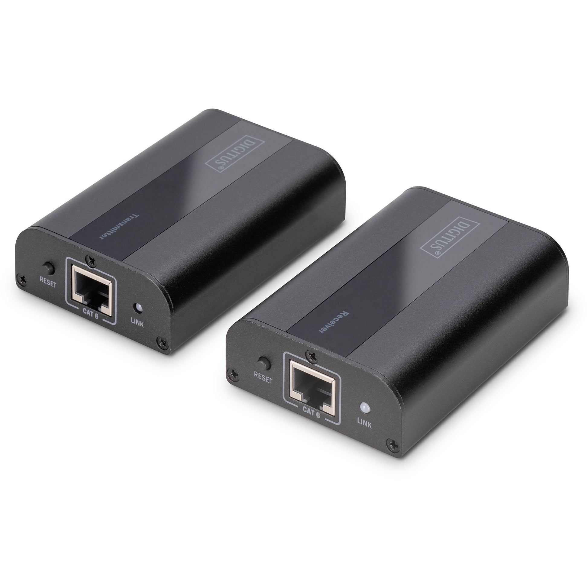Digitus 4K HDMI Extender Set. 4K/60Hz. Predajnik i prijemnik. Žični. 70 m. Cat6. Cat6a. Cat7. 4096 x 2160 piksela. Crni.