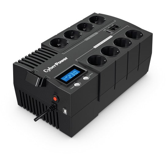 CyberPower BR1200ELD Linijsko-interaktivni UPS 1200VA/720W LCD. AVR. USB (HID). RJ45 LAN zaštita. Izlaz (4+4) Schuko. USB punjac. Linijsko-interaktivni. 1.2 kVA. 720 W. Sinusni val. 165 V. 290 V
