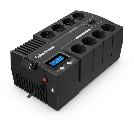 CyberPower BR1200ELD Linijsko-interaktivni UPS 1200VA/720W LCD. AVR. USB (HID). RJ45 LAN zaštita. Izlaz (4+4) Schuko. USB punjac. Linijsko-interaktivni. 1.2 kVA. 720 W. Sinusni val. 165 V. 290 V