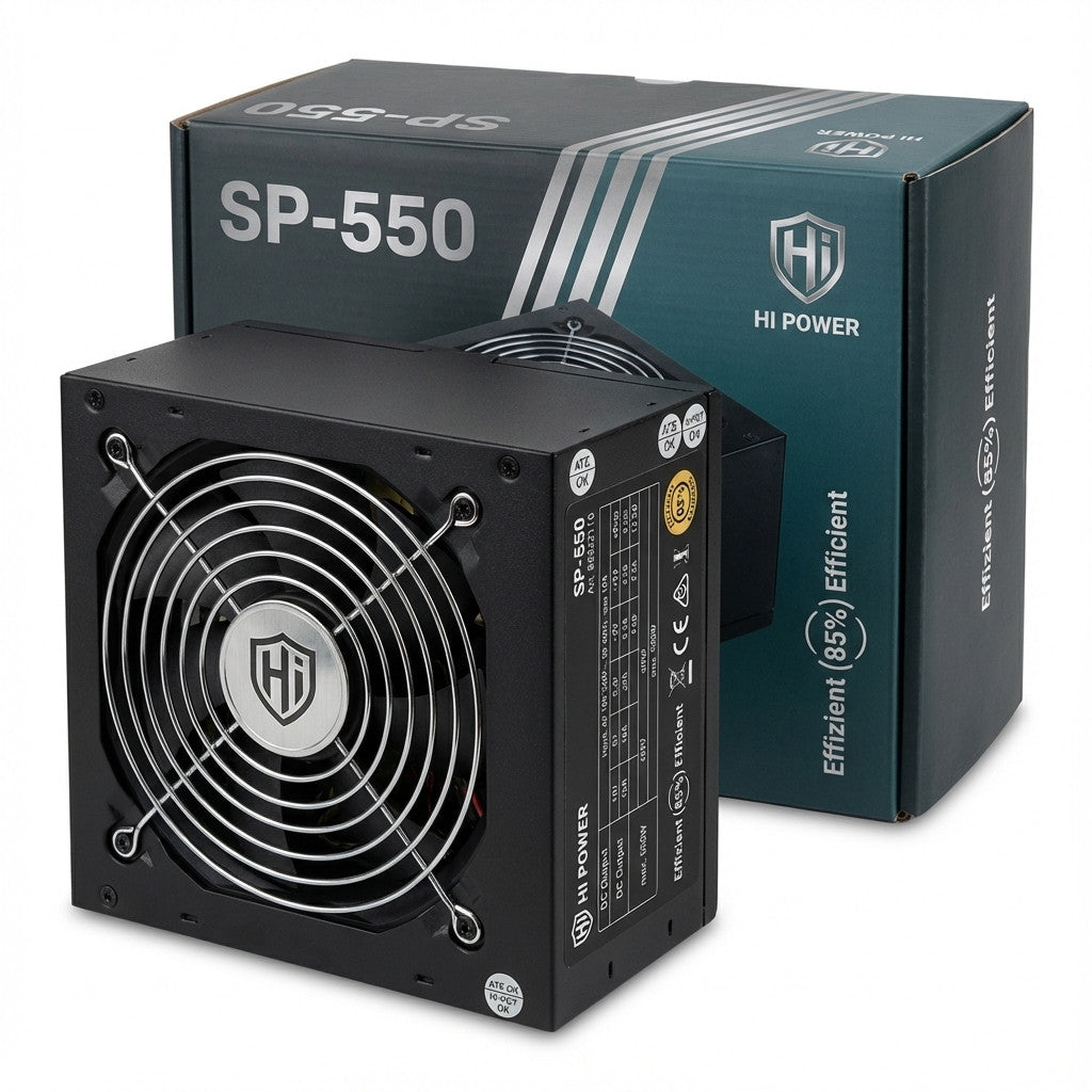 Inter-Tech HIPOWER SP-550. 550 W. 100 - 240 V. 50 - 60 Hz. 10 A. Aktivni. 120 W