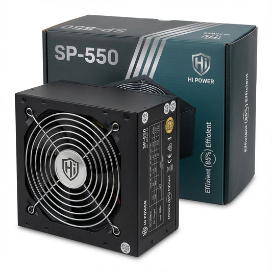 Inter-Tech HIPOWER SP-550. 550 W. 100 - 240 V. 50 - 60 Hz. 10 A. Aktivni. 120 W