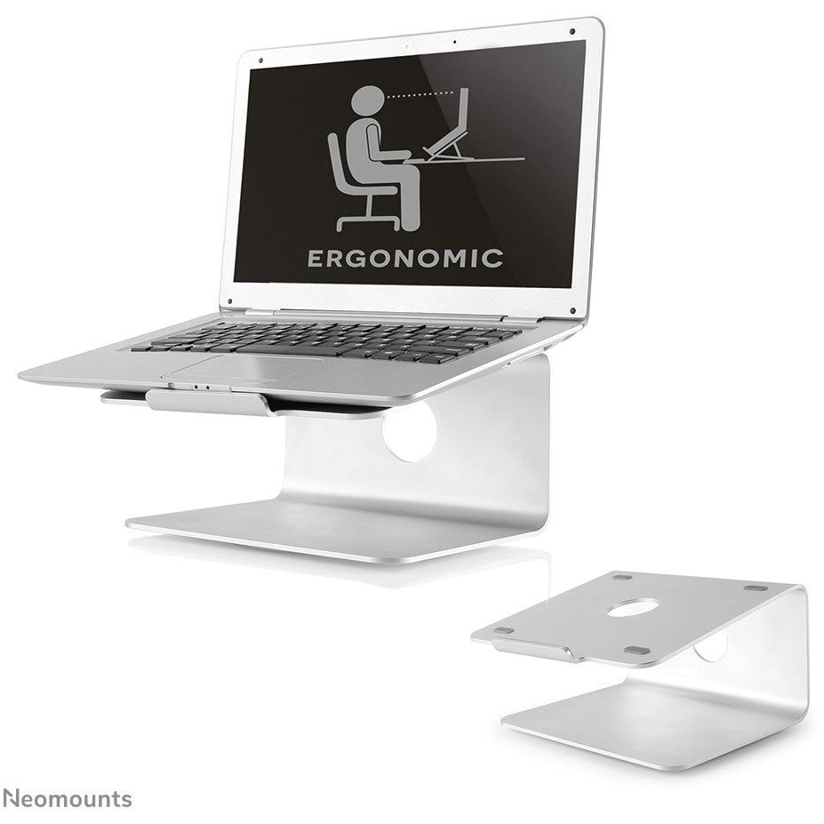 Neomounts NSLS050 Držač za laptop 10-17" - Rotirajući - Univerzalni. Postolje za laptop. Srebrno. Aluminij. 25,4 cm (10"). 43,2 cm (17"). 5 kg
