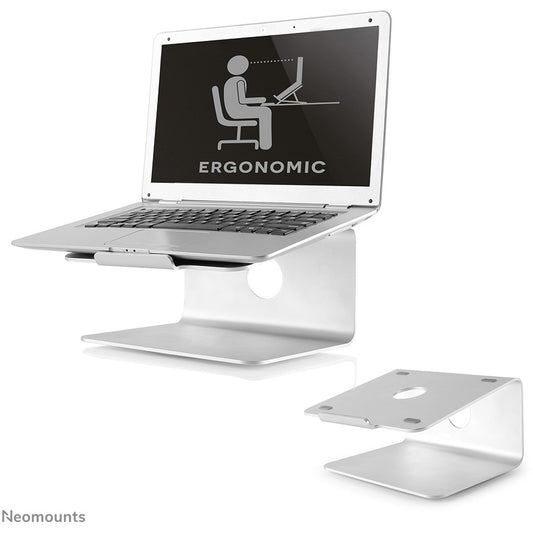 Neomounts NSLS050 Držač za laptop 10-17" - Rotirajući - Univerzalni. Postolje za laptop. Srebrno. Aluminij. 25,4 cm (10"). 43,2 cm (17"). 5 kg
