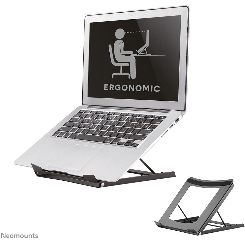 Neomounts NSLS075BLACK Držač za laptop 10-16" - Sklopivi - Kompaktni - Univerzalni. Postolje za laptop. Crno. Čelik. 25,4 cm (10"). 40,6 cm (16"). 5 kg