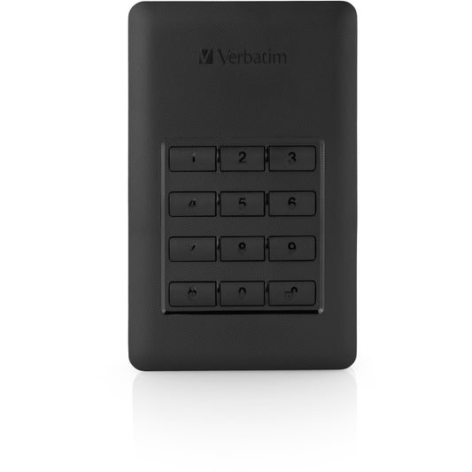 Verbatim Store 'n' Go Secure prenosivi tvrdi disk 2 TB s pristupom putem koda. 2 TB. 3.2 Gen 1 (3.1 Gen 1). Crna. Srebrna.