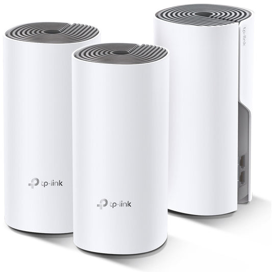 TP-Link AC1200 Mesh Wi-Fi sistem za cijelu kuću. Pakovanje od 3. Bijela. Siva. Unutrašnji. Mesh sistem. LAN. WiFi. Dvofrekventni (2,4 GHz/5 GHz). Wi-Fi 5 (802.11ac)