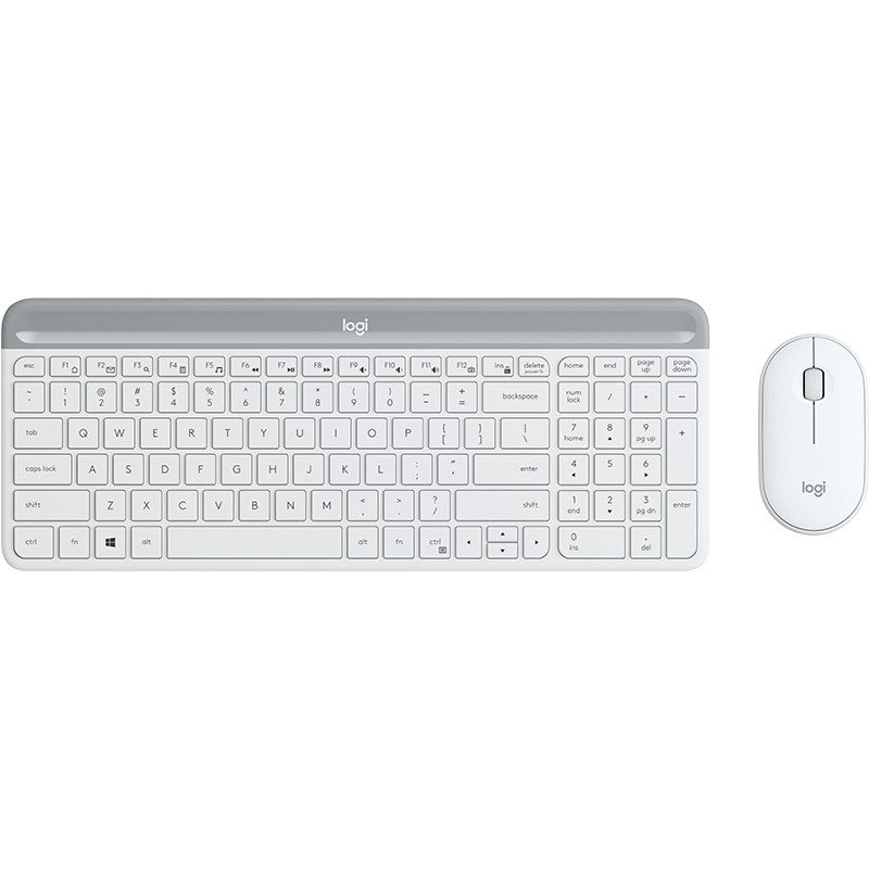 Logitech 920-009189. Puna veličina (100%). Bežični. RF bežični. QWERTZ. Bijela. Miš uključen.