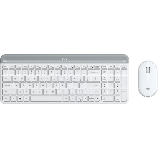 Logitech 920-009189. Puna veličina (100%). Bežični. RF bežični. QWERTZ. Bijela. Miš uključen.