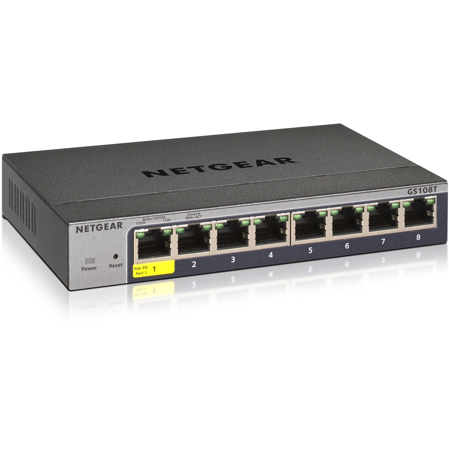 NETGEAR GS108Tv3. Upravljani. L2. Gigabit Ethernet (10/100/1000). Puni dupleks.