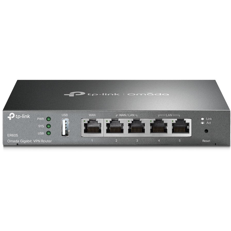 TP-Link Omada Gigabit VPN ruter. Ethernet WAN. Gigabit Ethernet. Crni