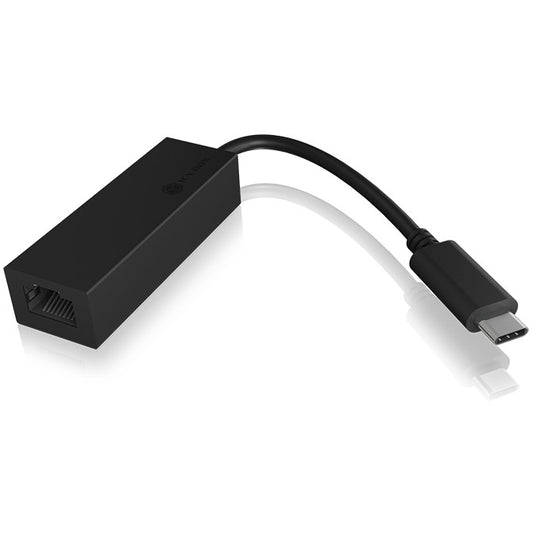 ICY BOX IB-LAN100-C3. USB 3.2 Gen 1 Type-C® na Gigabit Ethernet LAN adapter. Žični. USB Type-C. Ethernet. 1000 Mbps. Crni