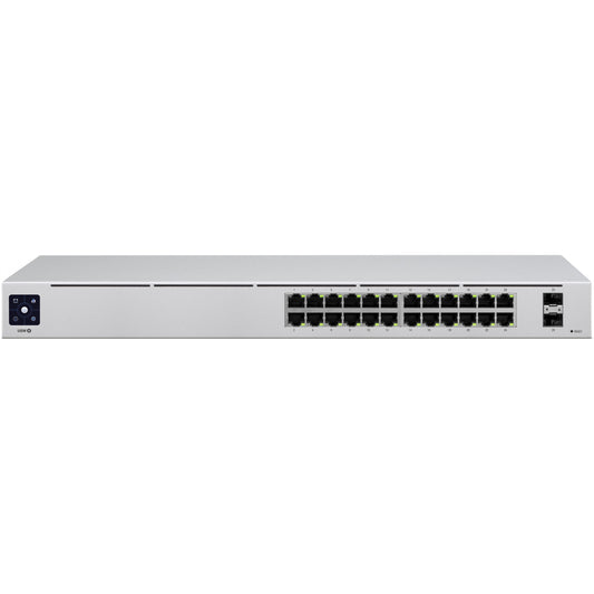 Ubiquiti UniFi USW-24. Upravljani. Sloj 2. Gigabit Ethernet (10/100/1000). Montažni u rack.