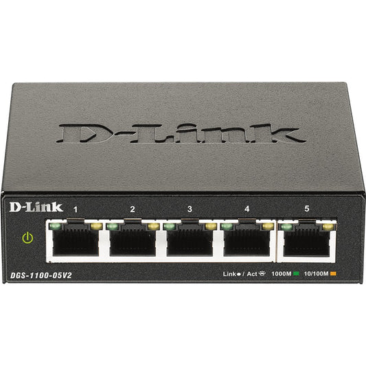 D-Link DGS-1100-05V2/E. Upravljani. L2. Gigabit Ethernet (10/100/1000)